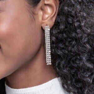 Touchstone Crystal Night Out Earrings | Swarovski Crystal | Tennis Earrings